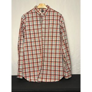 Vintage Viyella LANDS ENDS  Plaid Button Up Mens Size Large